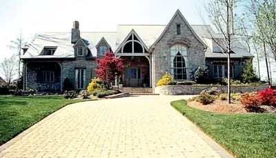 European Home with Beamed Ceilings