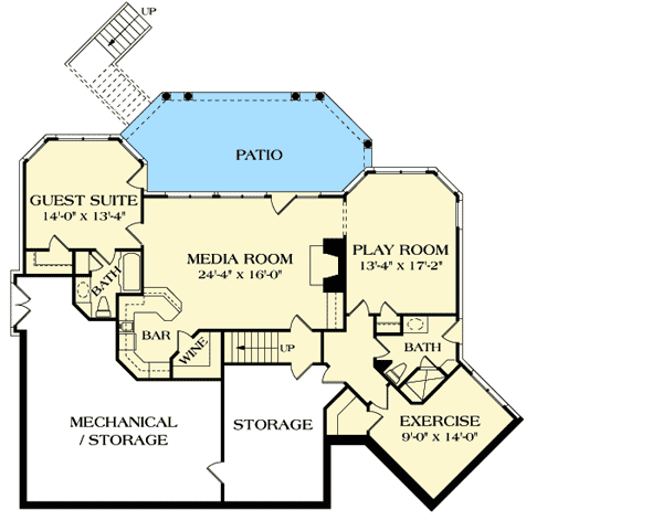 Plan 17753LV: Delightful Sun Room Plus a Workshop - Floor Plan - Lower Level - Country, Traditional