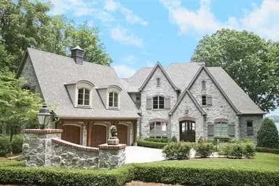 European House Plan with Second Floor Library