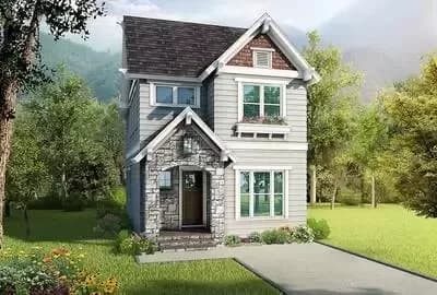 Cleverly-Designed Narrow Lot House Plan