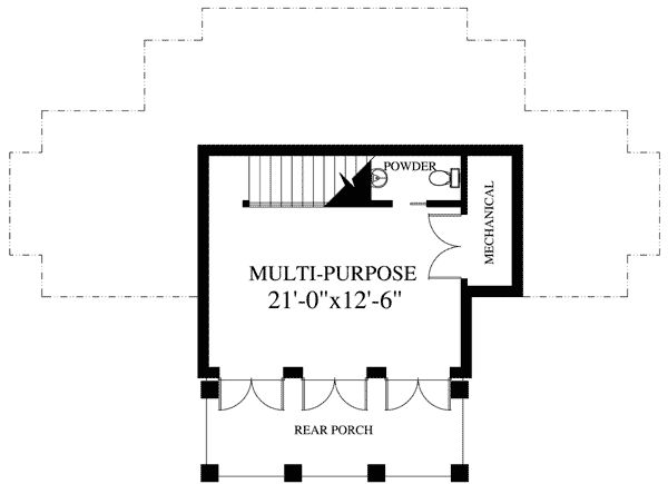 Plan 1788DW: Striking Rustic Vacation House Plan - Floor Plan - Lower Level - Coastal, Cottage, Country, Craftsman, Mountain, Rustic, Vacation