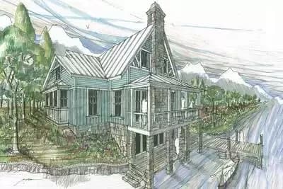 Striking Rustic Vacation House Plan