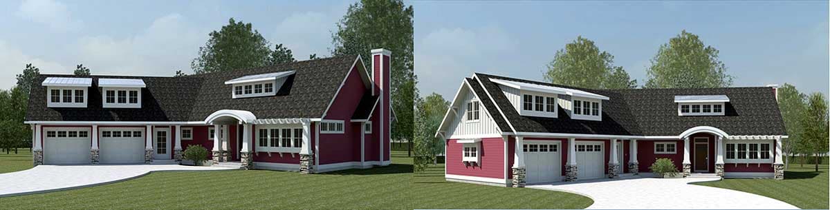 Plan 18222BE: Modern Farmhouse with Barrel Arched Entry - 1457 Sq Ft - Image #27 - Country, Craftsman, Northwest