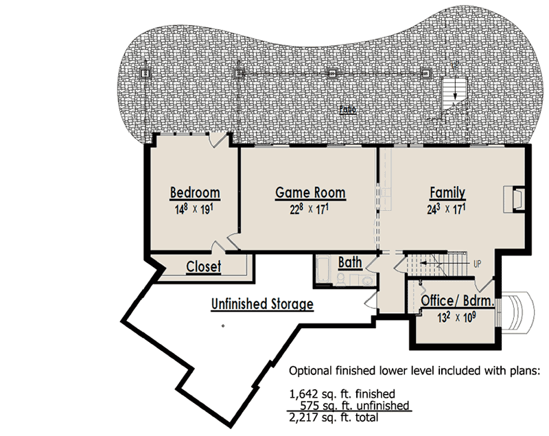 Plan 18245BE: Country Farmhouse Plan with Expandable Master Suite - 2884 Sq Ft - Floor Plan - Optional Finished Lower Level - Craftsman, Modern Farmhouse, New American, Northwest