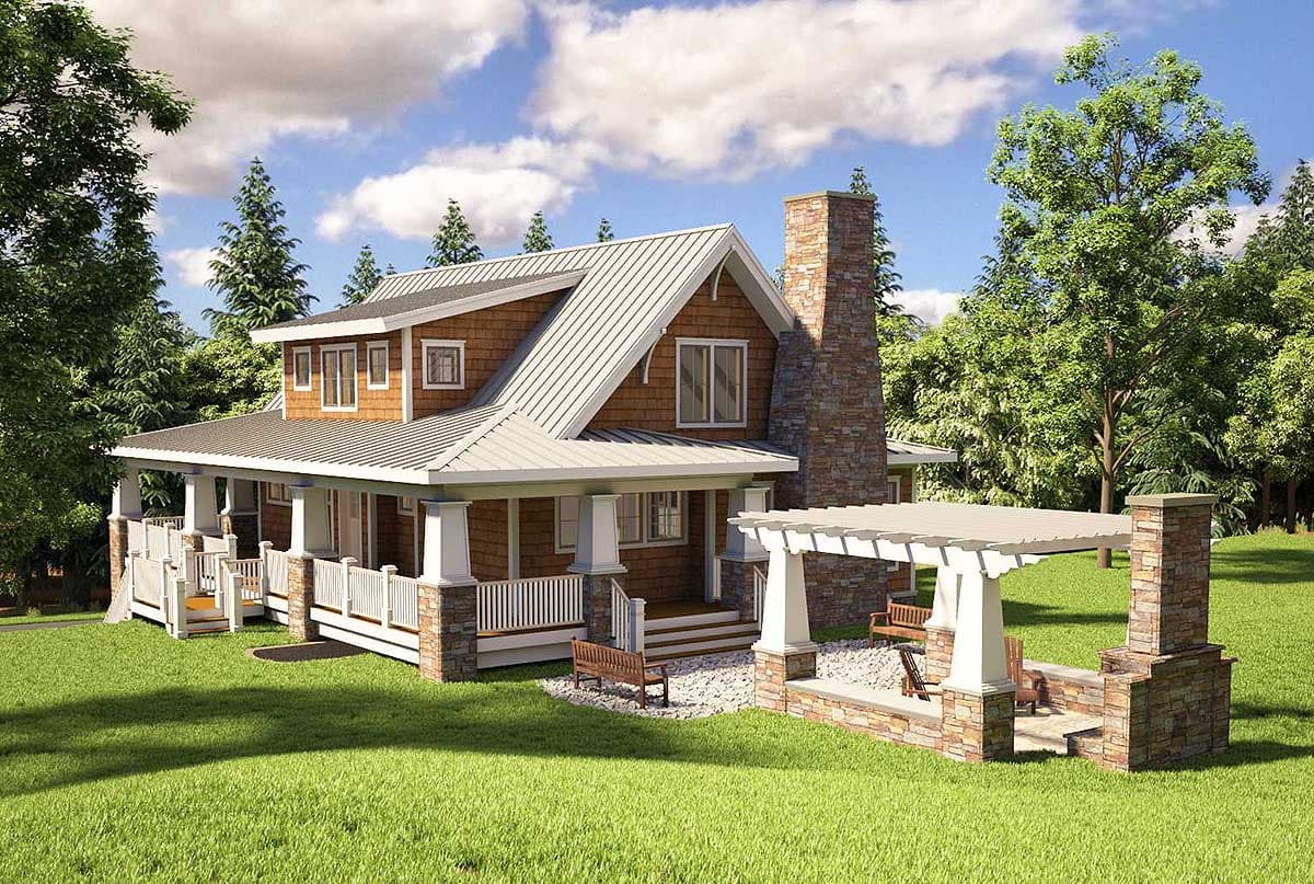 Plan 18250BE: Adorable Cottage With Wraparound Views - Image #7 - Coastal, Craftsman, Mountain, Northwest, Rustic, Vacation