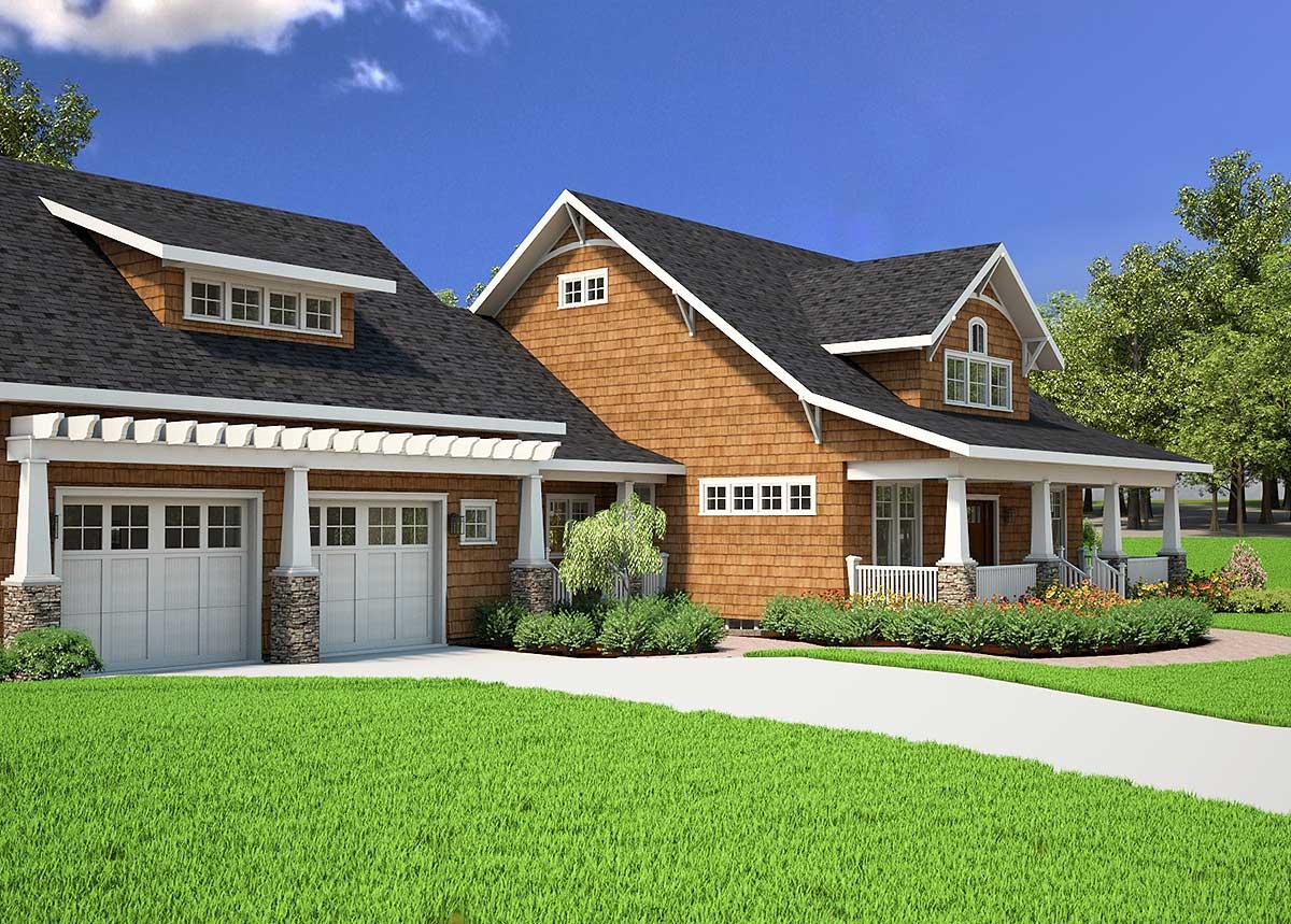Plan 18252BE: Bungalow House Plan With Bonus Room With Balcony - Image #5 - Bungalow, Country, Craftsman, Northwest