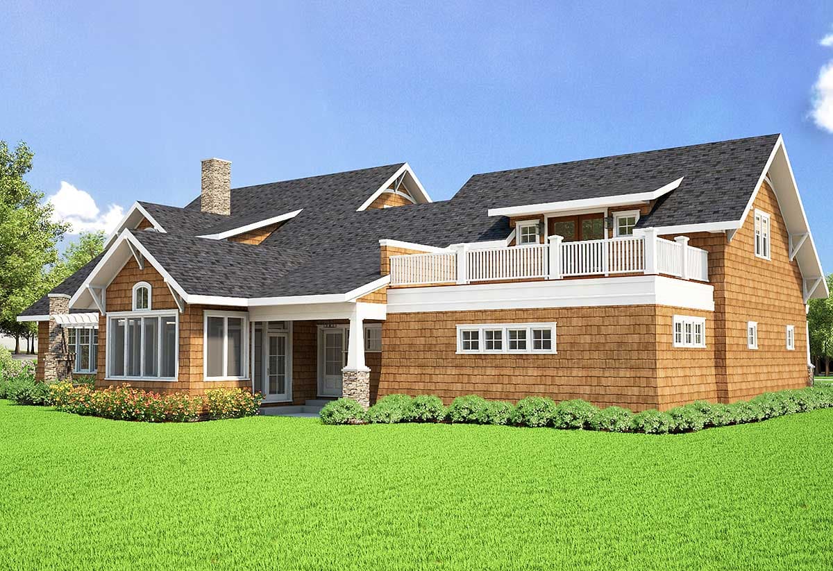 Plan 18252BE: Bungalow House Plan With Bonus Room With Balcony - Image #6 - Bungalow, Country, Craftsman, Northwest