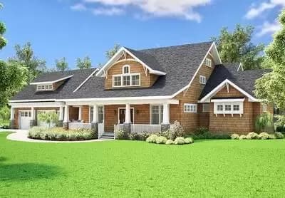 Bungalow House Plan With Bonus Room With Balcony