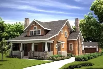 3-Bedroom Storybook Bungalow with Fireplace
