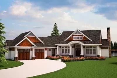 One Level Vacation Home Plan