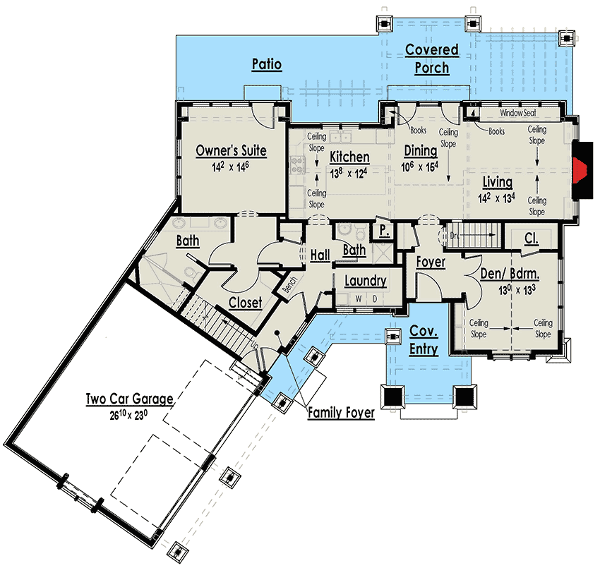 Plan 18264BE: Small and Flexible Mountain Cottage Plan - Floor Plan - Main Level - Cottage, Craftsman, Mountain, Northwest, Rustic
