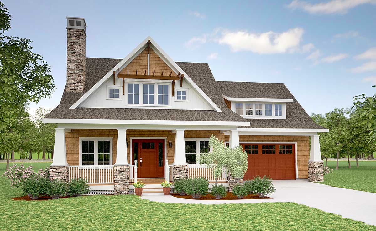 Plan 18266BE: Storybook Bungalow With Screened Porch - 1902 Sq Ft - Image #5 - Bungalow, Cottage, Country, Craftsman, Northwest