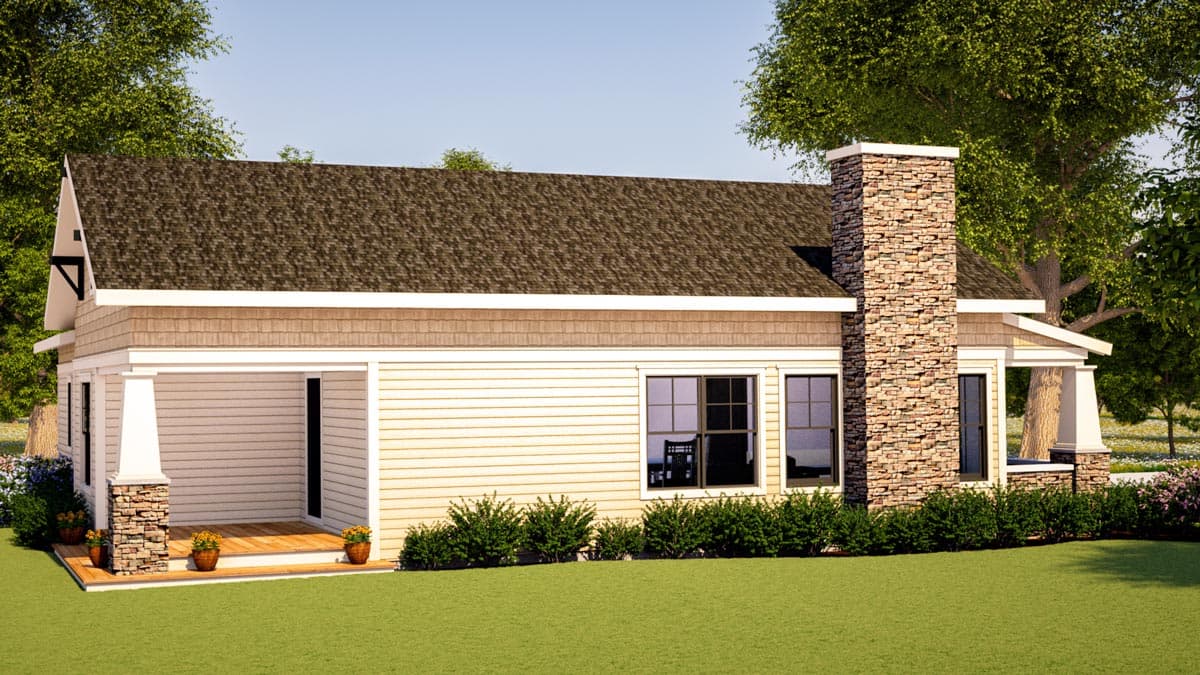 Plan 18267BE: Simply Simple One Story Bungalow - 1199 Sq Ft - Image #9 - Bungalow, Cottage, Craftsman, Northwest, Ranch, Shingle