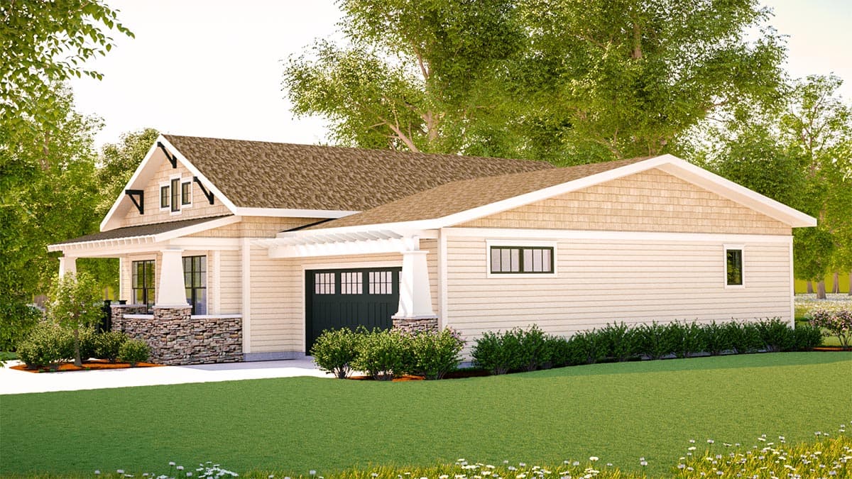 Plan 18267BE: Simply Simple One Story Bungalow - 1199 Sq Ft - Image #11 - Bungalow, Cottage, Craftsman, Northwest, Ranch, Shingle