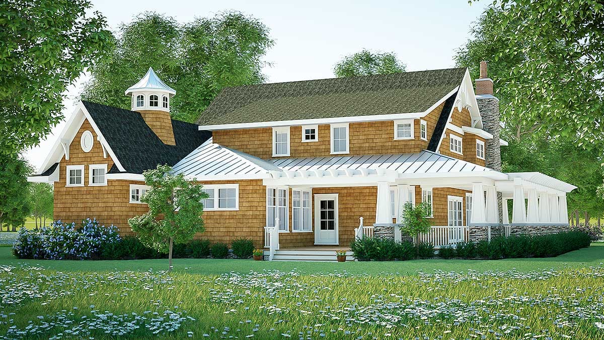 Plan 18270BE: Gorgeous Shingle-Style Home Plan - Image #7 - Country, Craftsman, Shingle