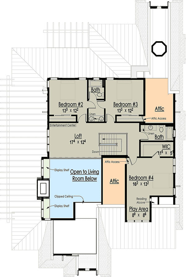 Plan 18270BE: Gorgeous Shingle-Style Home Plan - Floor Plan - 2nd Floor - Country, Craftsman, Shingle