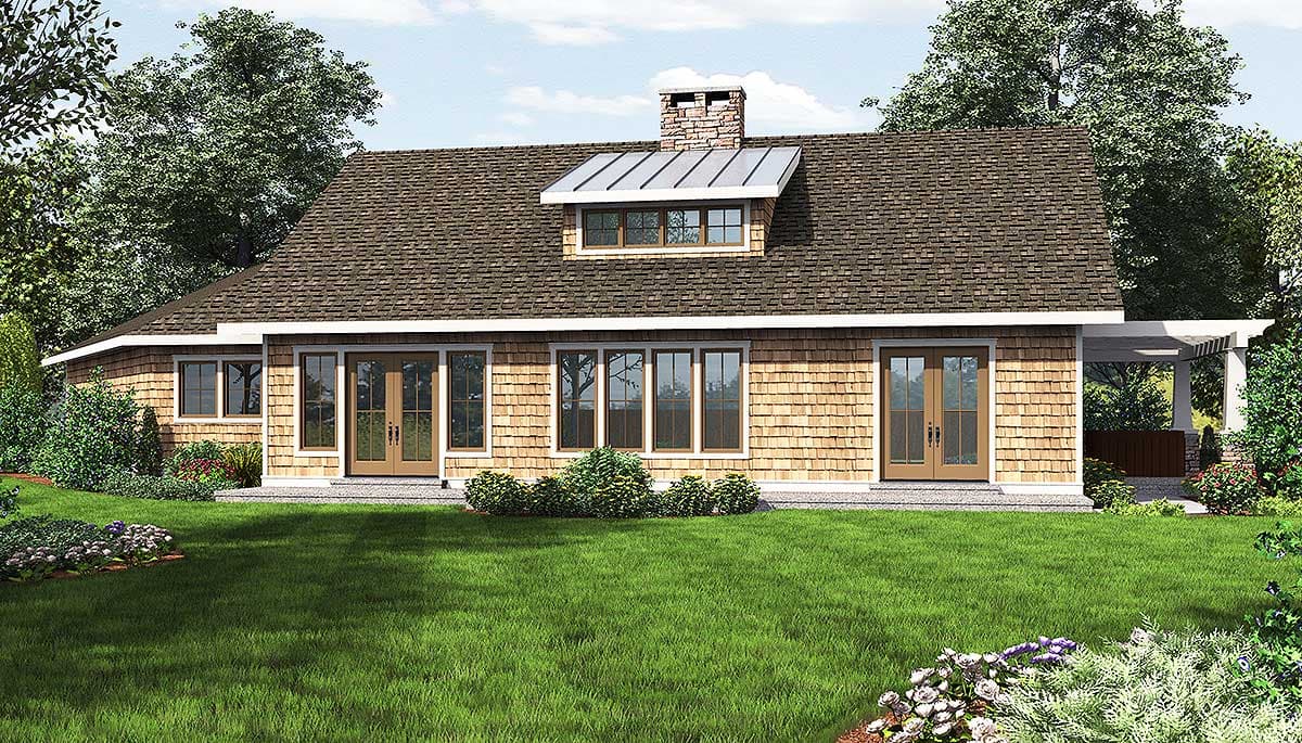 Plan 18271BE: Attractive Angled Ranch Home Plan - 1086 Sq Ft - Image #10 - Craftsman, Northwest, Ranch