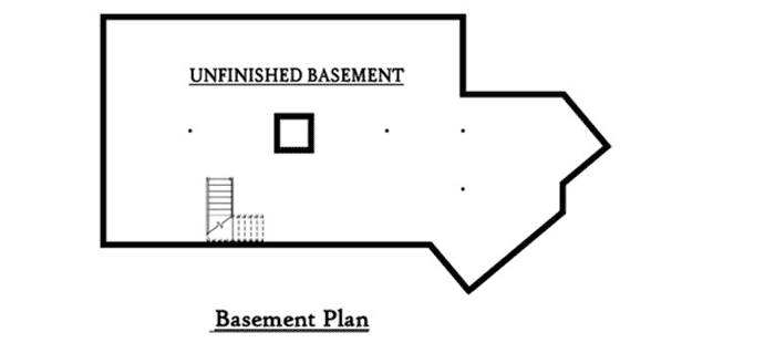 Plan 18271BE: Attractive Angled Ranch Home Plan - 1086 Sq Ft - Floor Plan - Basement - Craftsman, Northwest, Ranch