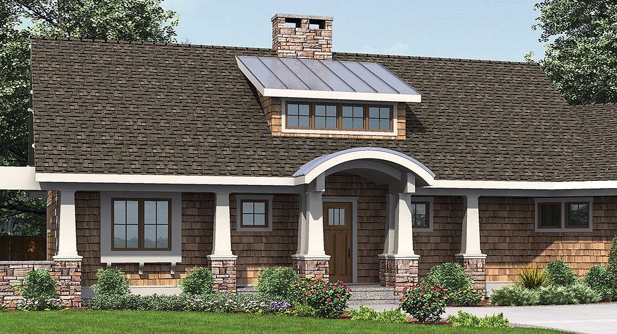 Plan 18271BE: Attractive Angled Ranch Home Plan - 1086 Sq Ft - Image #9 - Craftsman, Northwest, Ranch
