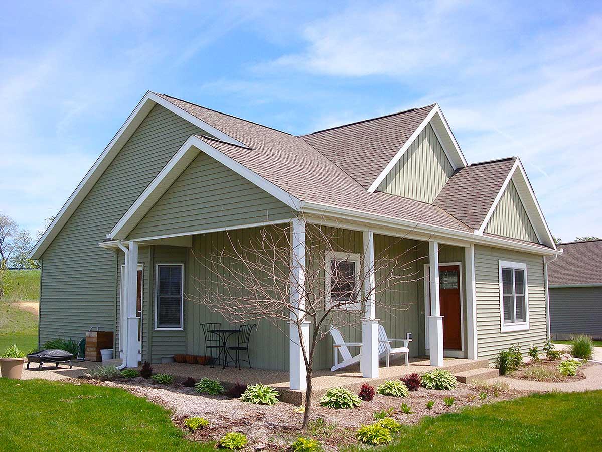 Plan 18275BE: 2 Bed Cottage With Corner Porch - Image #7 - Cottage, Country