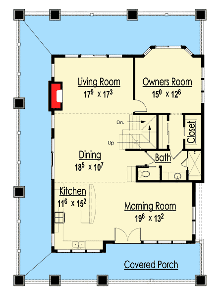 Plan 18277BE: Craftsman Home With Drive Under Garage - Floor Plan - Main Level - Coastal, Country, Craftsman, Mountain, Northwest
