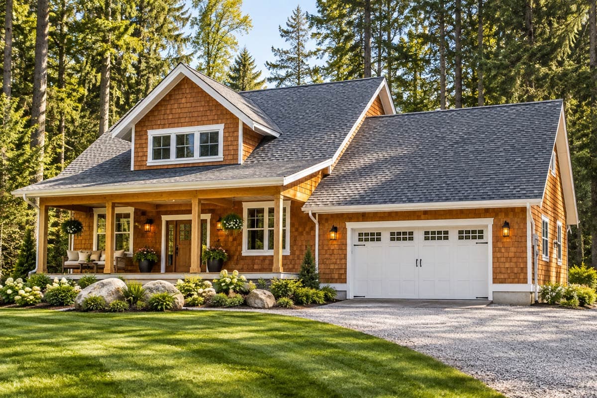 Plan 18280BE: Craftsman Bungalow House Plan with 4-Beds and 2-Car Garage - Image #1 - Bungalow, Cottage, Craftsman, Rustic