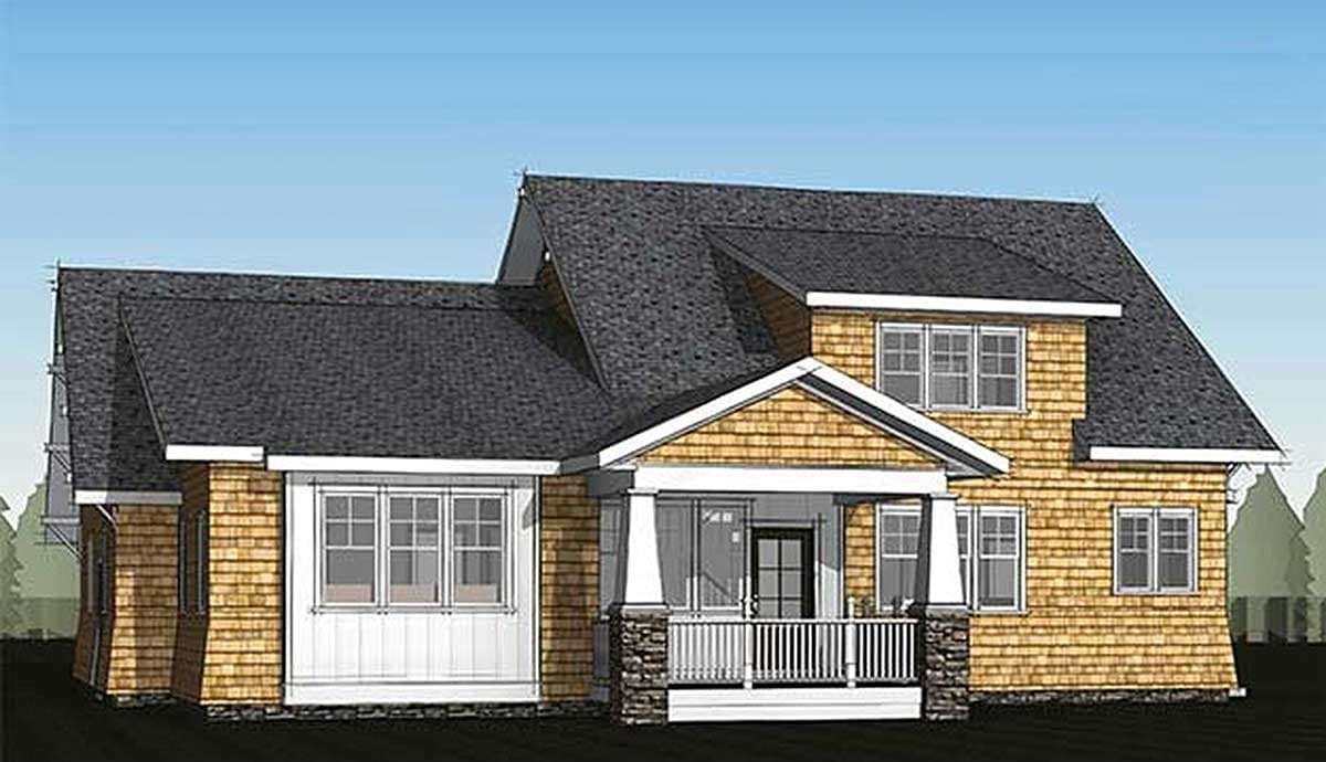 Plan 18280BE: Craftsman Bungalow House Plan with 4-Beds and 2-Car Garage - Image #4 - Bungalow, Cottage, Craftsman, Rustic
