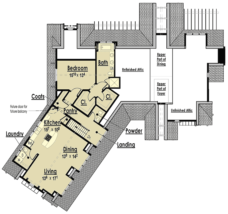 Plan 18285BE: Mountain Escape with Upstairs Quarters - Floor Plan - 2nd Floor - Country, Mountain, Rustic, Vacation
