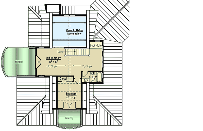 Plan 18286BE: Country Home with Wraparound Porch and 2 Balconies - Floor Plan - 2nd Floor - Craftsman, Mountain, Vacation