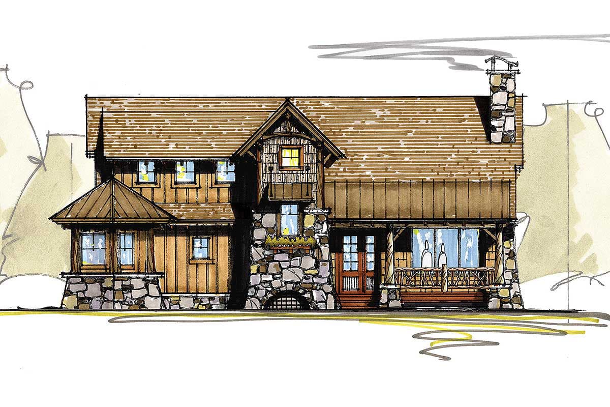 Plan 18705CK: One Big Great Room - Image #15 - Craftsman, Mountain, Rustic, Vacation