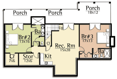 Plan 18707CK: Rustic Retreat with a Comfortable Finished Lower Level - Floor Plan - Lower Level - Cottage, Mountain, Northwest, Rustic