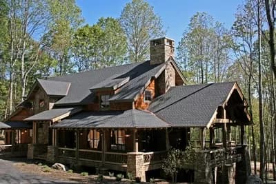 Mountain Home Plan with Wrap-Around Outdoor Living Area