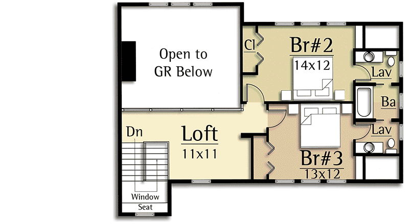 Plan 18711CK: Lakeside or Mountain Home Plan - Floor Plan - 2nd Floor - Craftsman, Mountain, Rustic, Vacation