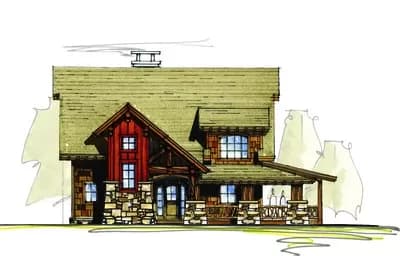 Rustic Lodge House Plan