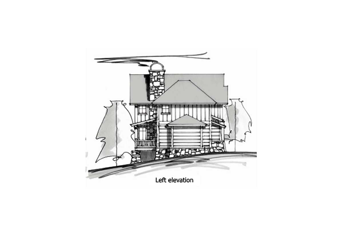 Plan 18718CK: Lodge Home Plan with Second Floor Bridge - Image #8 - Craftsman, Log Cabin, Mountain, Rustic, Vacation