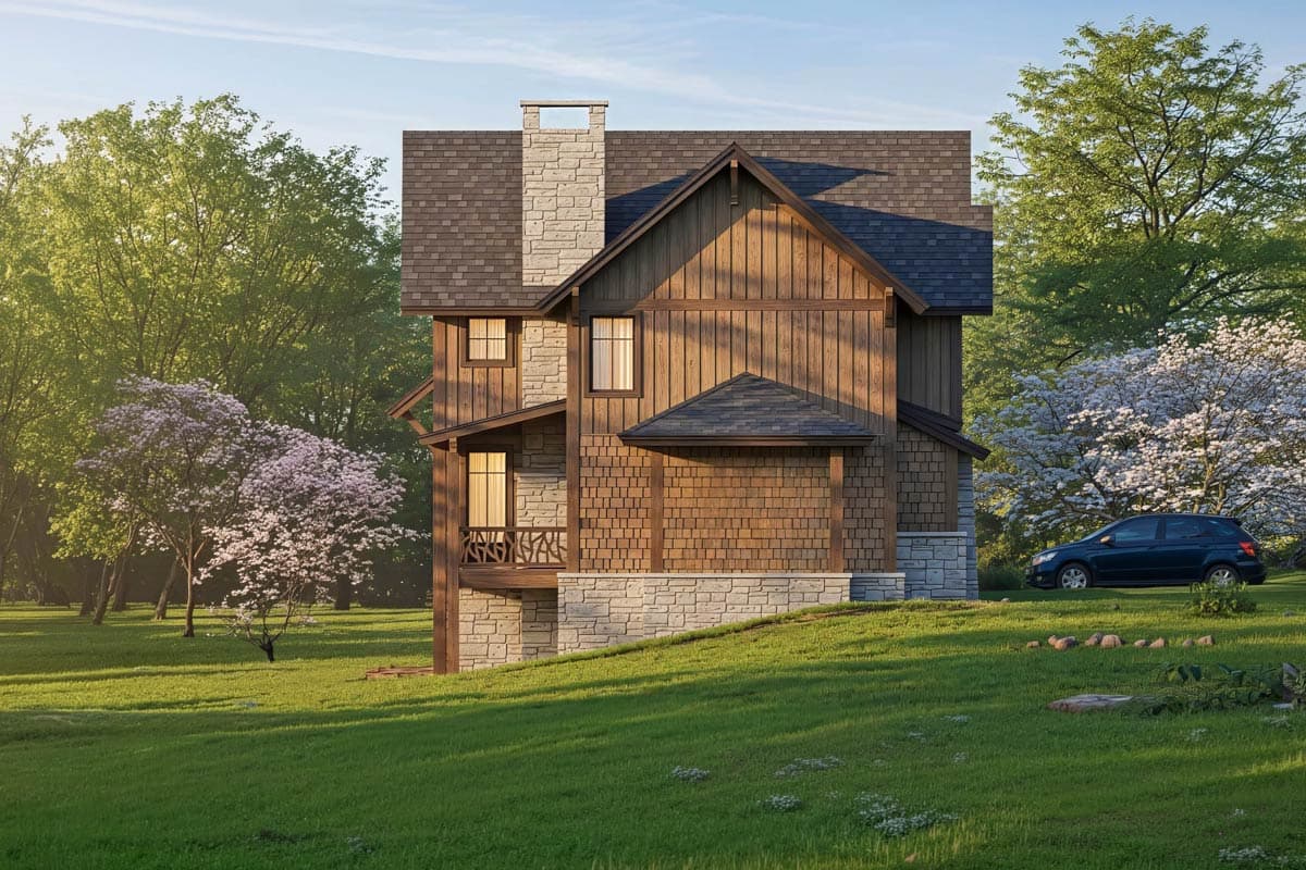 Plan 18734CK: Rugged Mountain Home Plan - 2340 Sq Ft - Image #2 - Craftsman, Mountain, Rustic, Vacation