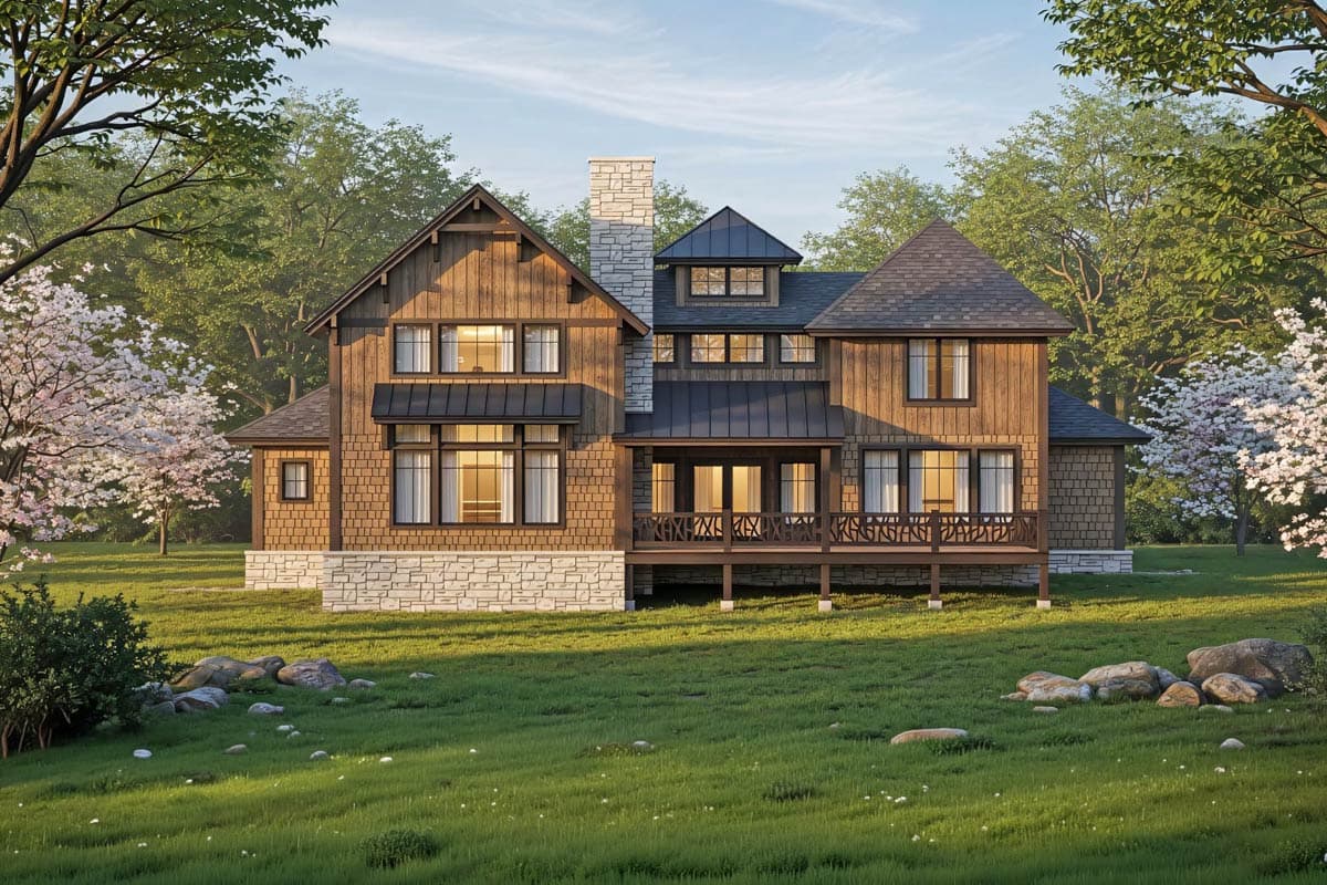 Plan 18734CK: Rugged Mountain Home Plan - 2340 Sq Ft - Image #3 - Craftsman, Mountain, Rustic, Vacation