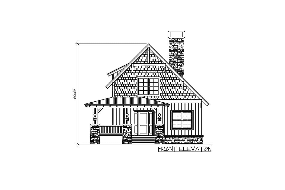 Plan 18743CK: Classic Small Rustic Home Plan - Image #15 - Cottage, Mountain, Rustic, Vacation