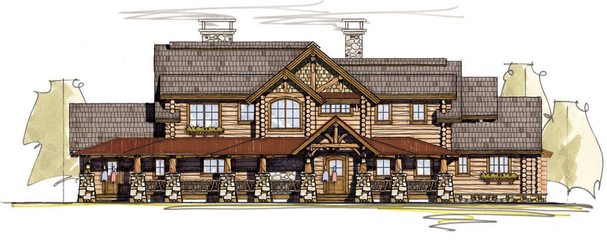 Plan 18773CK: Ideal Mountain Retreat - Image #15 - Craftsman, Log Cabin, Mountain, Northwest, Rustic, Vacation