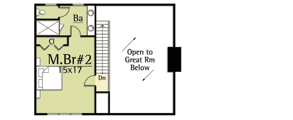 Plan 18785CK: Separate Outdoor Living Room - Floor Plan - 2nd Floor - Craftsman, Mountain, Northwest, Rustic, Vacation