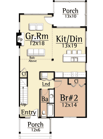 Plan 18795CK: Rustic Cottage with Options - Floor Plan - Main Level - Cottage, Country, Mountain, Rustic, Vacation
