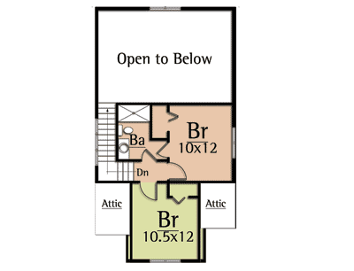 Plan 18798CK: Three Bedroom Narrow Lot Mountain Home - Floor Plan - 2nd Floor - Craftsman, Mountain, Northwest, Rustic, Vacation