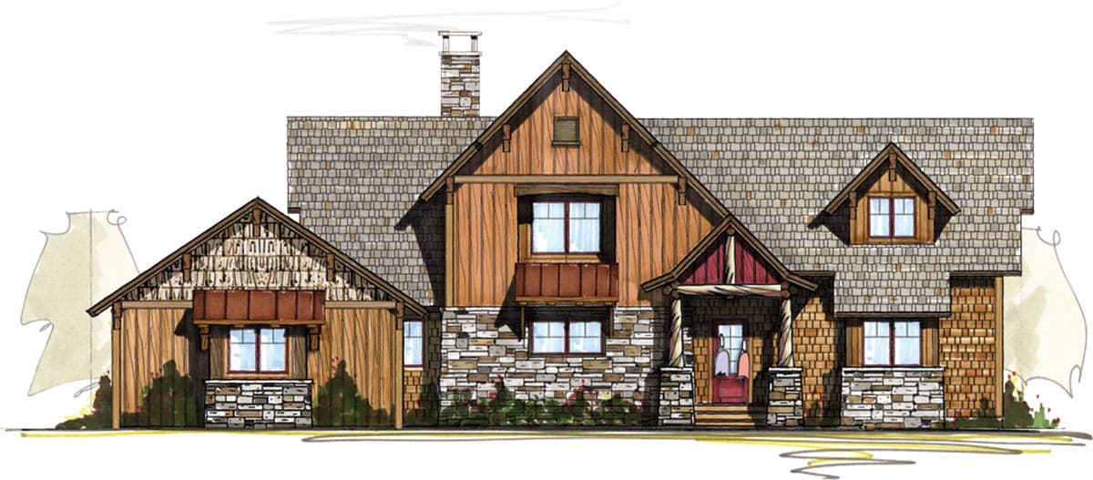 Plan 18799CK: Mountain Craftsman With Open Floor Plan - Image #26 - Craftsman, Mountain, Rustic, Vacation