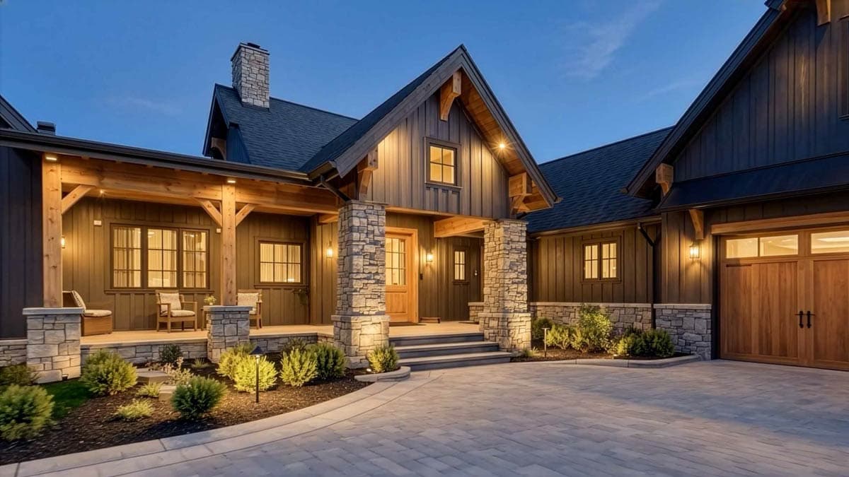 Plan 18803CK: Rustic Mountain House Plan with 3 Beds, Main Level Master Suite - Image #2 - Craftsman, Mountain, Northwest, Rustic, Vacation