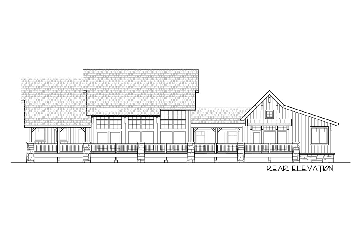 Plan 18803CK: Rustic Mountain House Plan with 3 Beds, Main Level Master Suite - Image #5 - Craftsman, Mountain, Northwest, Rustic, Vacation
