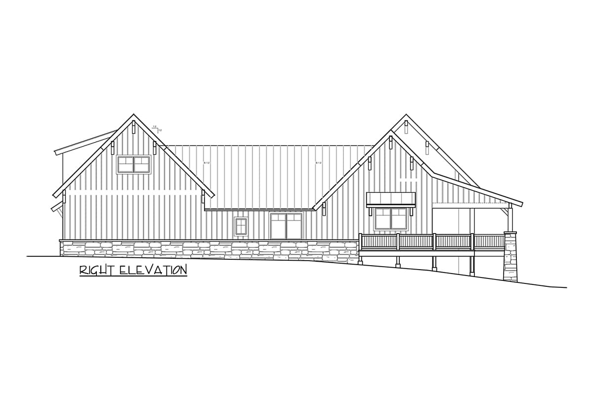 Plan 18803CK: Rustic Mountain House Plan with 3 Beds, Main Level Master Suite - Image #6 - Craftsman, Mountain, Northwest, Rustic, Vacation