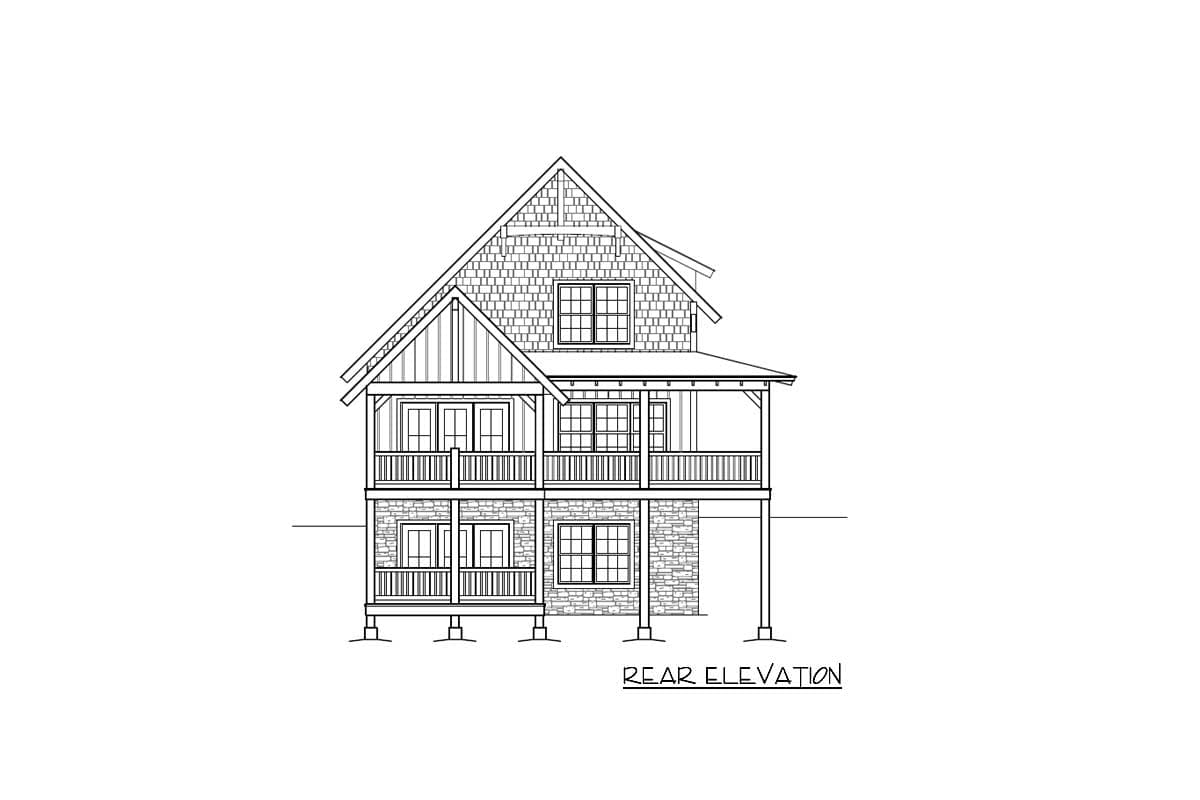 Plan 18805CK: Small Rustic Home Plan Classic - Image #9 - Cottage, Mountain, Rustic, Vacation