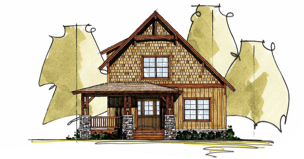 Plan 18805CK: Small Rustic Home Plan Classic - Image #8 - Cottage, Mountain, Rustic, Vacation