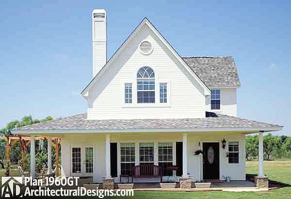 Plan 1960GT: Shingled-style Cottage with Wraparound Porch and a 2-Car Detached Garage - Image #5 - Cape Cod, Cottage, Country, Shingle