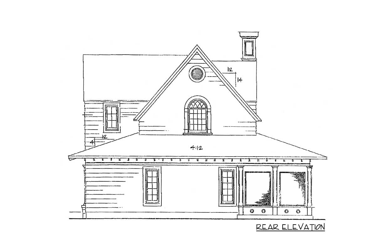 Plan 1960GT: Shingled-style Cottage with Wraparound Porch and a 2-Car Detached Garage - Image #7 - Cape Cod, Cottage, Country, Shingle
